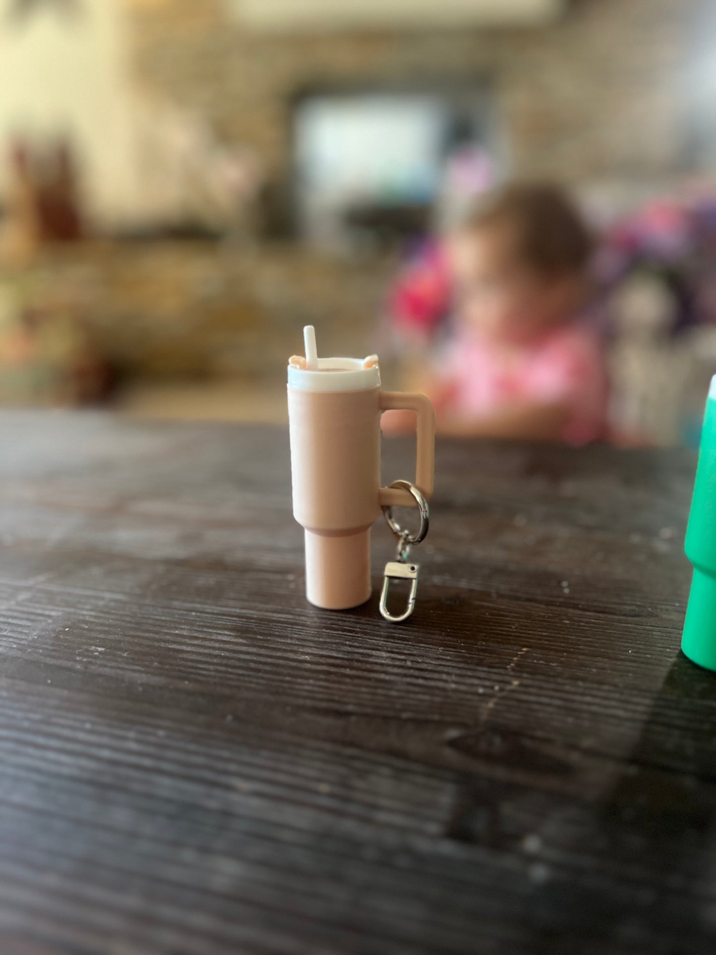 Matt tumbler chapstick keychain