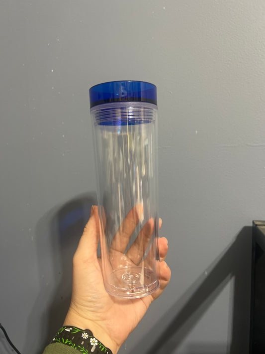 16oz snow globe/lava drip tumbler