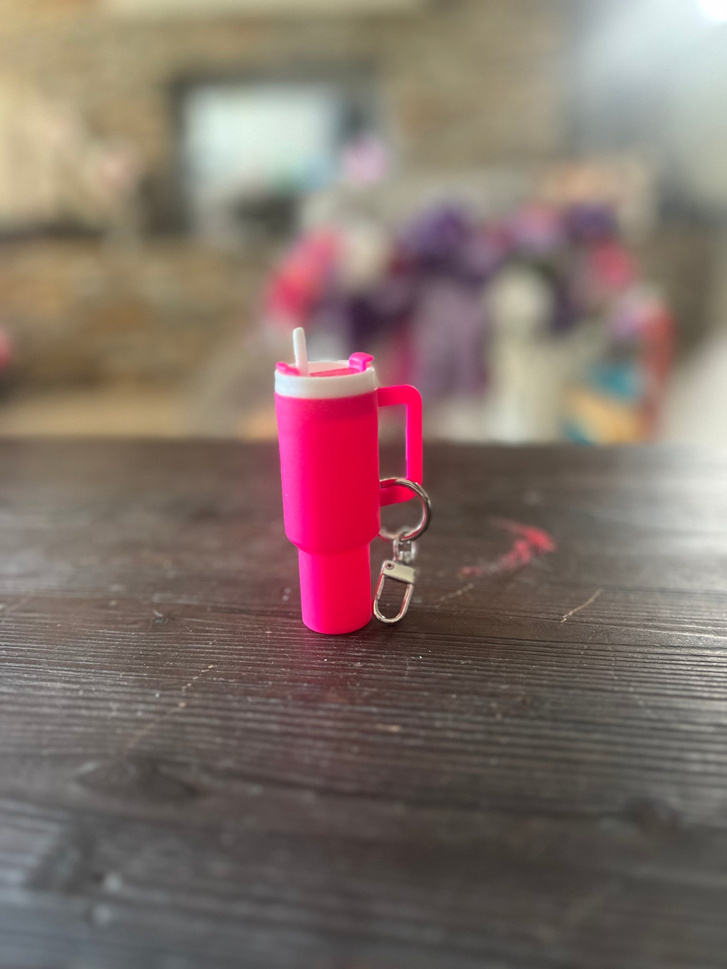 Matt tumbler chapstick keychain