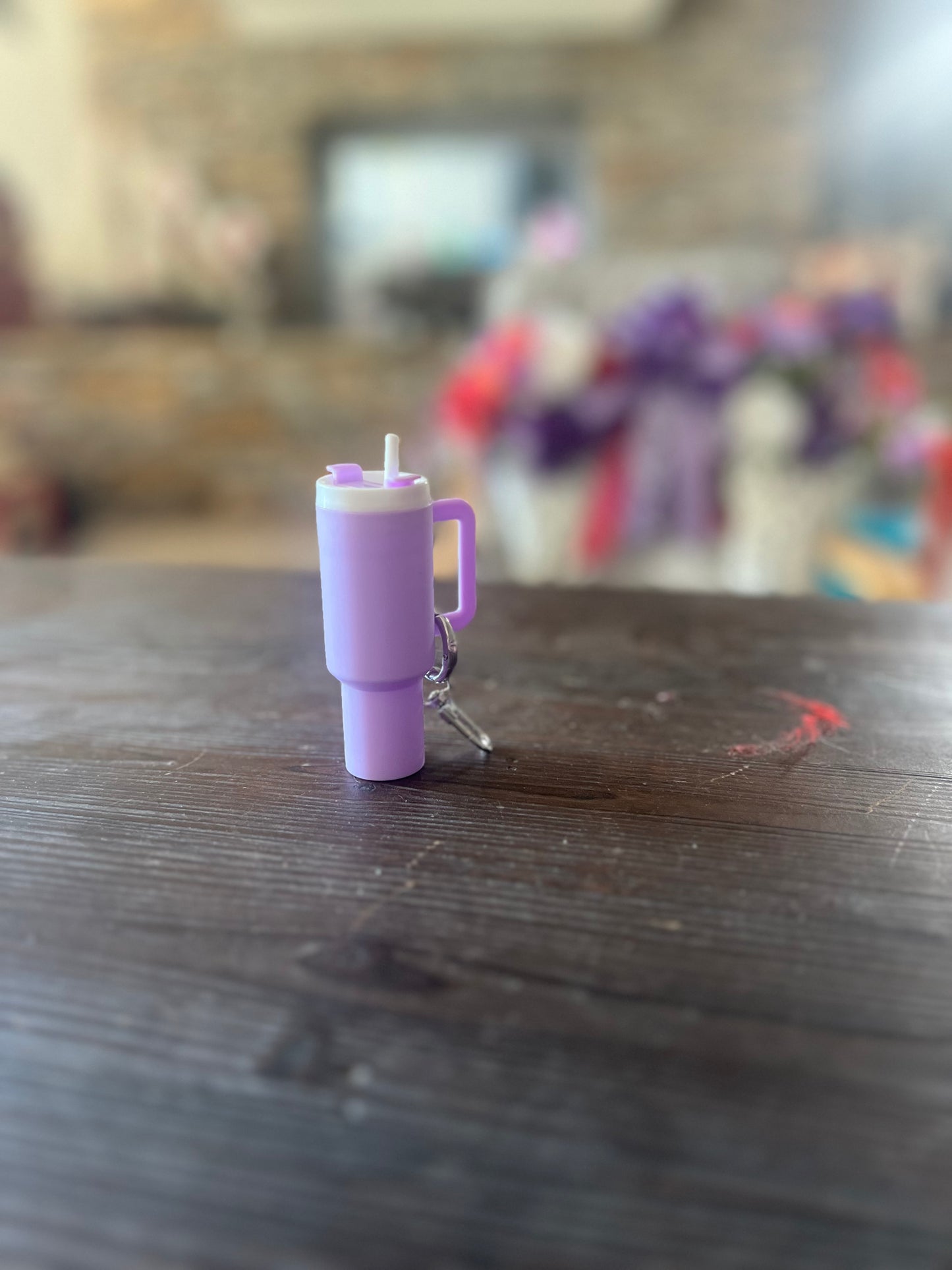 Matt tumbler chapstick keychain