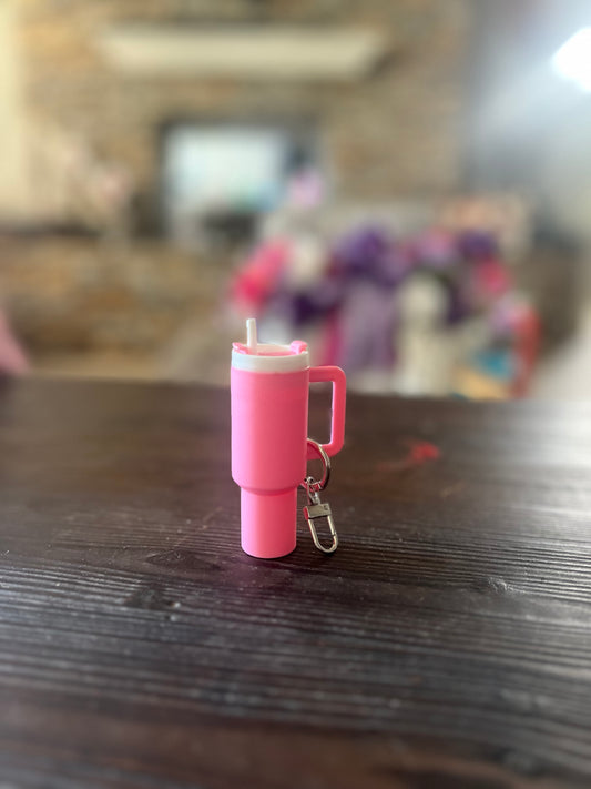 Matt tumbler chapstick keychain