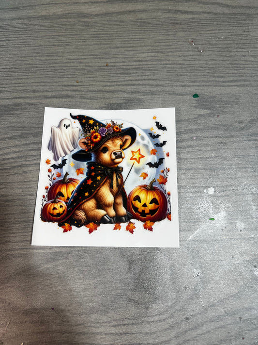 3.5in decal Halloween cow 6