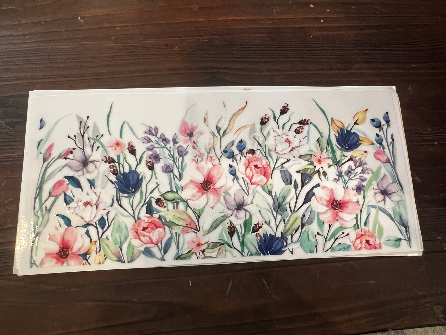 Blue/pink flowers wrap