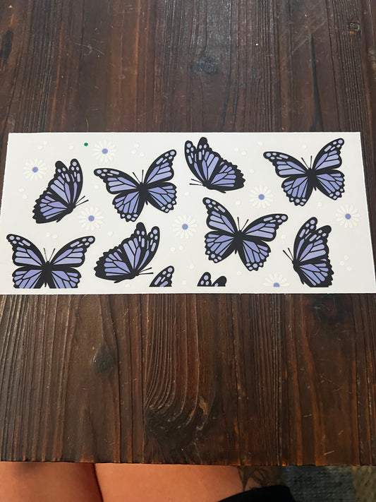 Blue butterflies wrap
