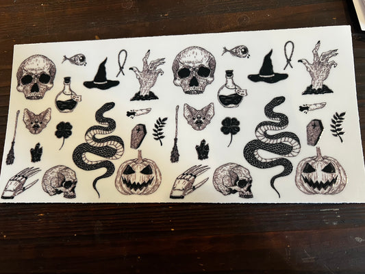 Snakes, skulls and spooky Halloween wrap
