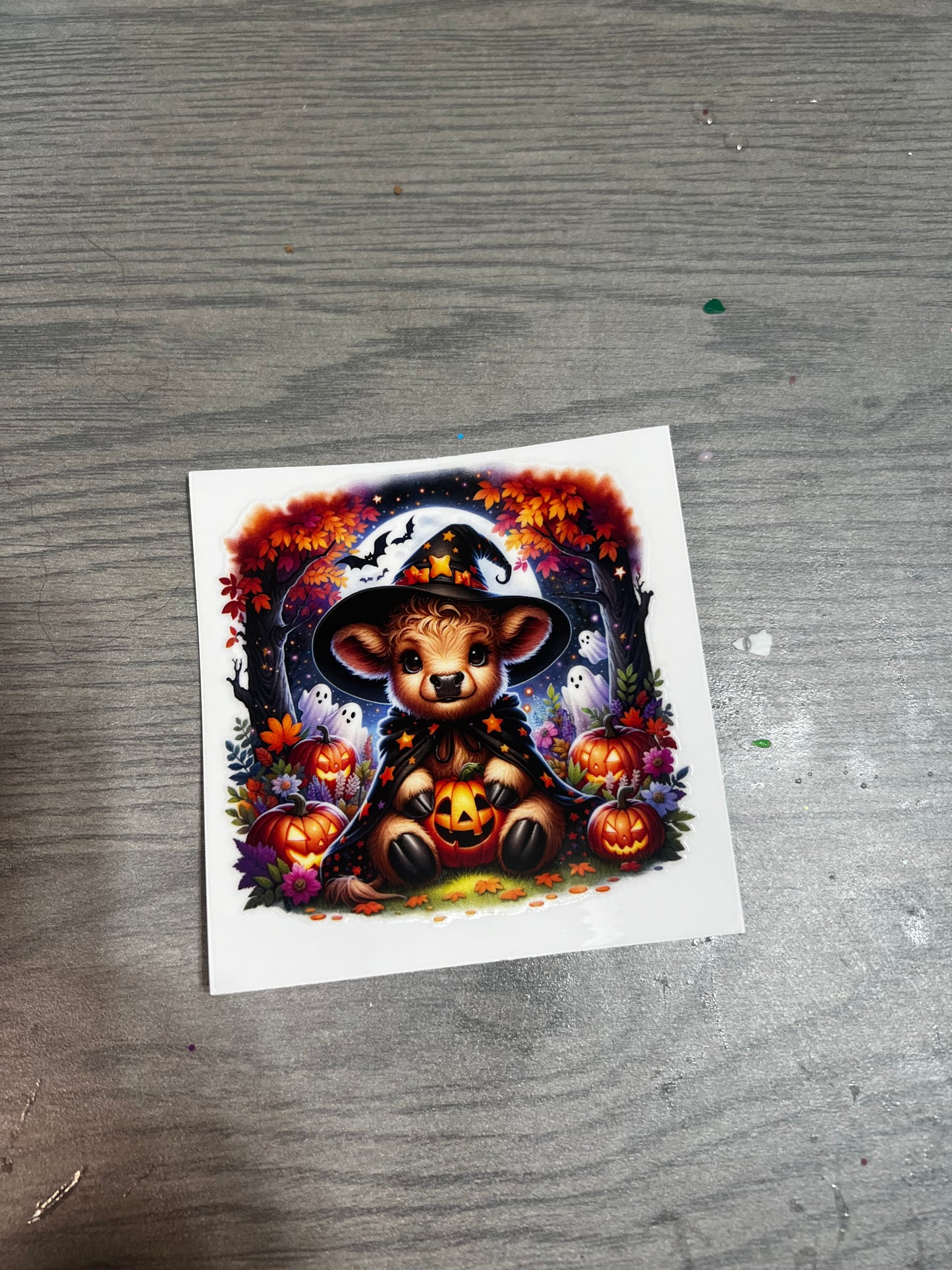 3.5in decal Halloween cow 8
