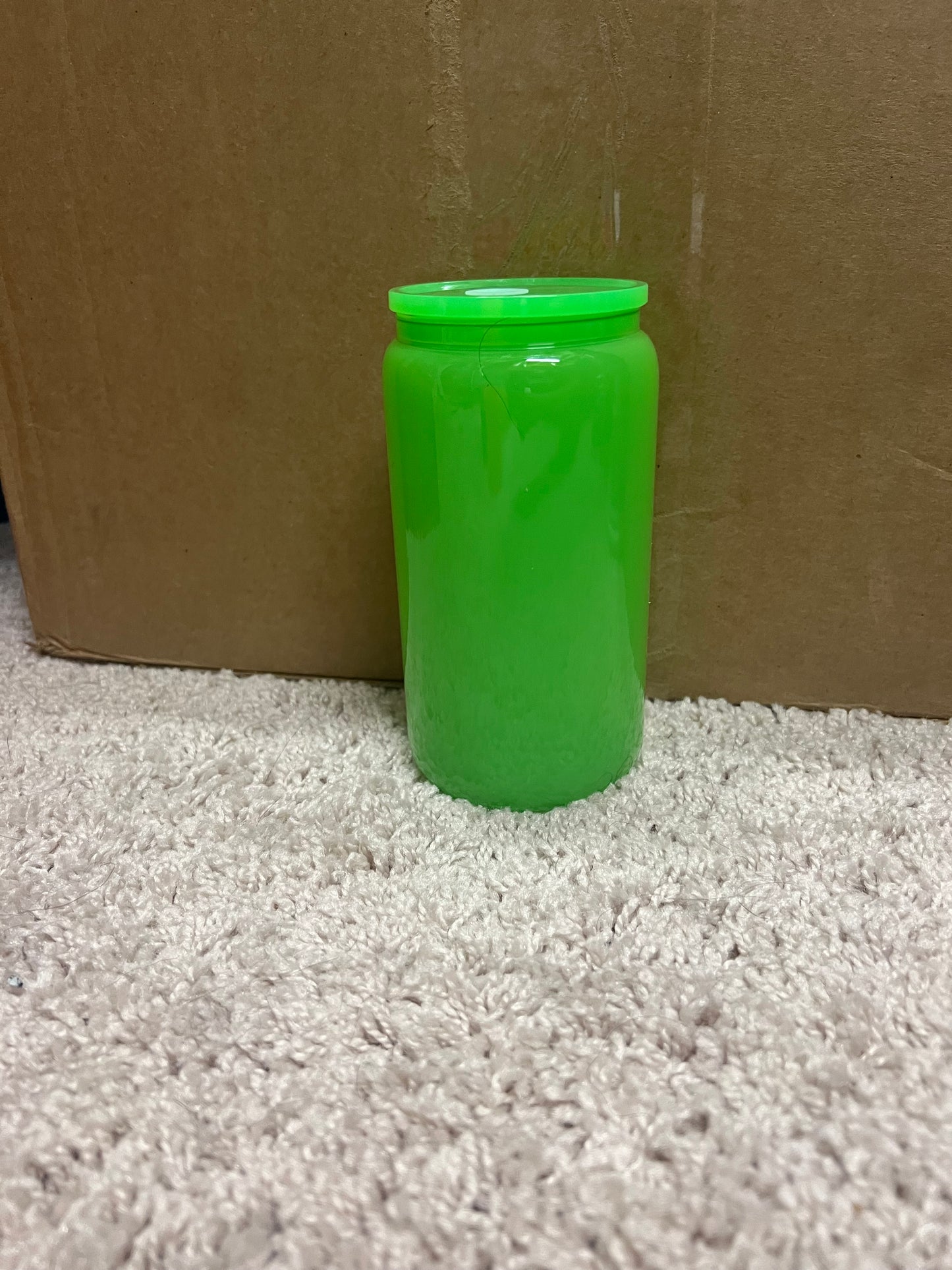 16 oz neon glass cups