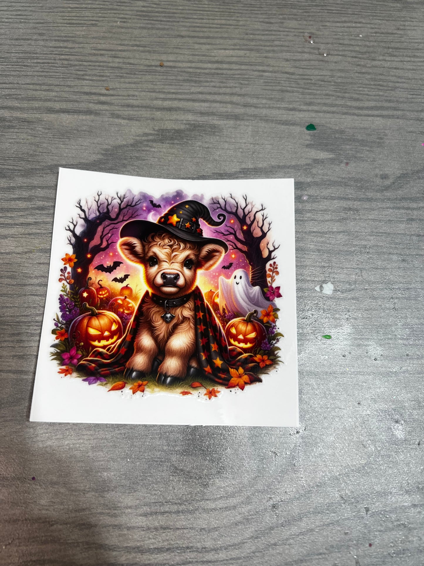3.5in decal Halloween cow 4