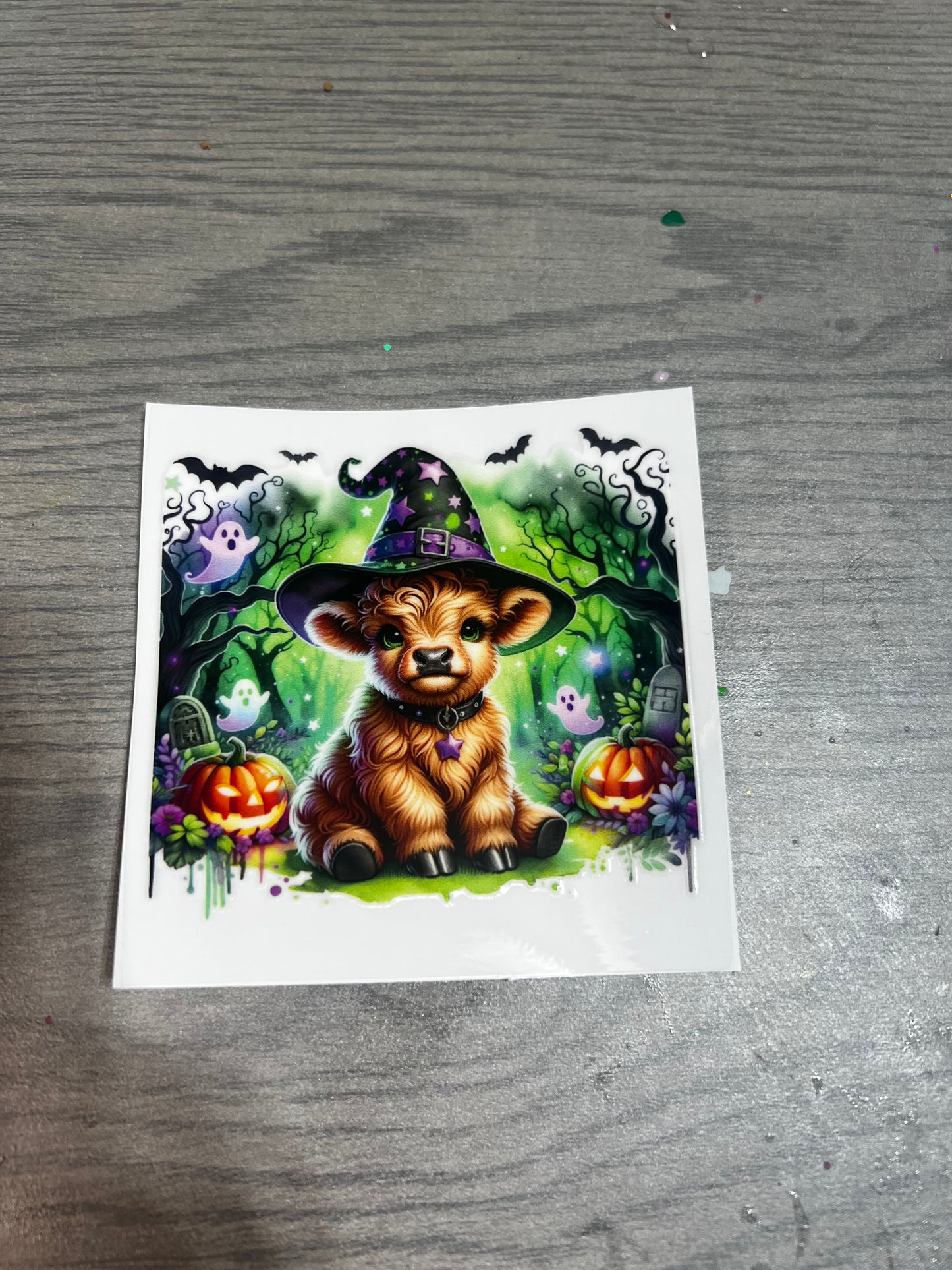 3.5in decal Halloween cow 2