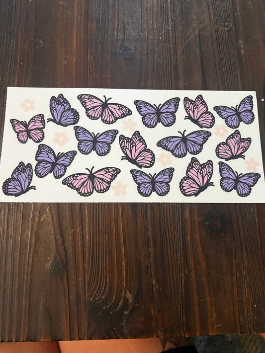 Pink and purple butterflies