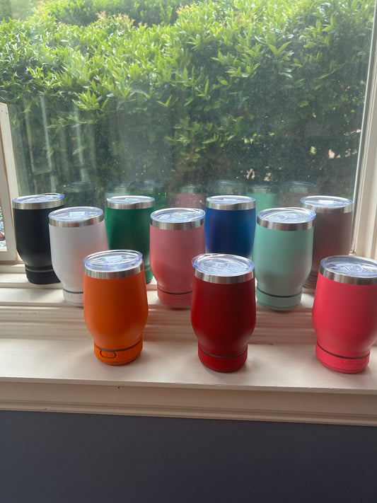 14oz Bluetooth speaker wine cup