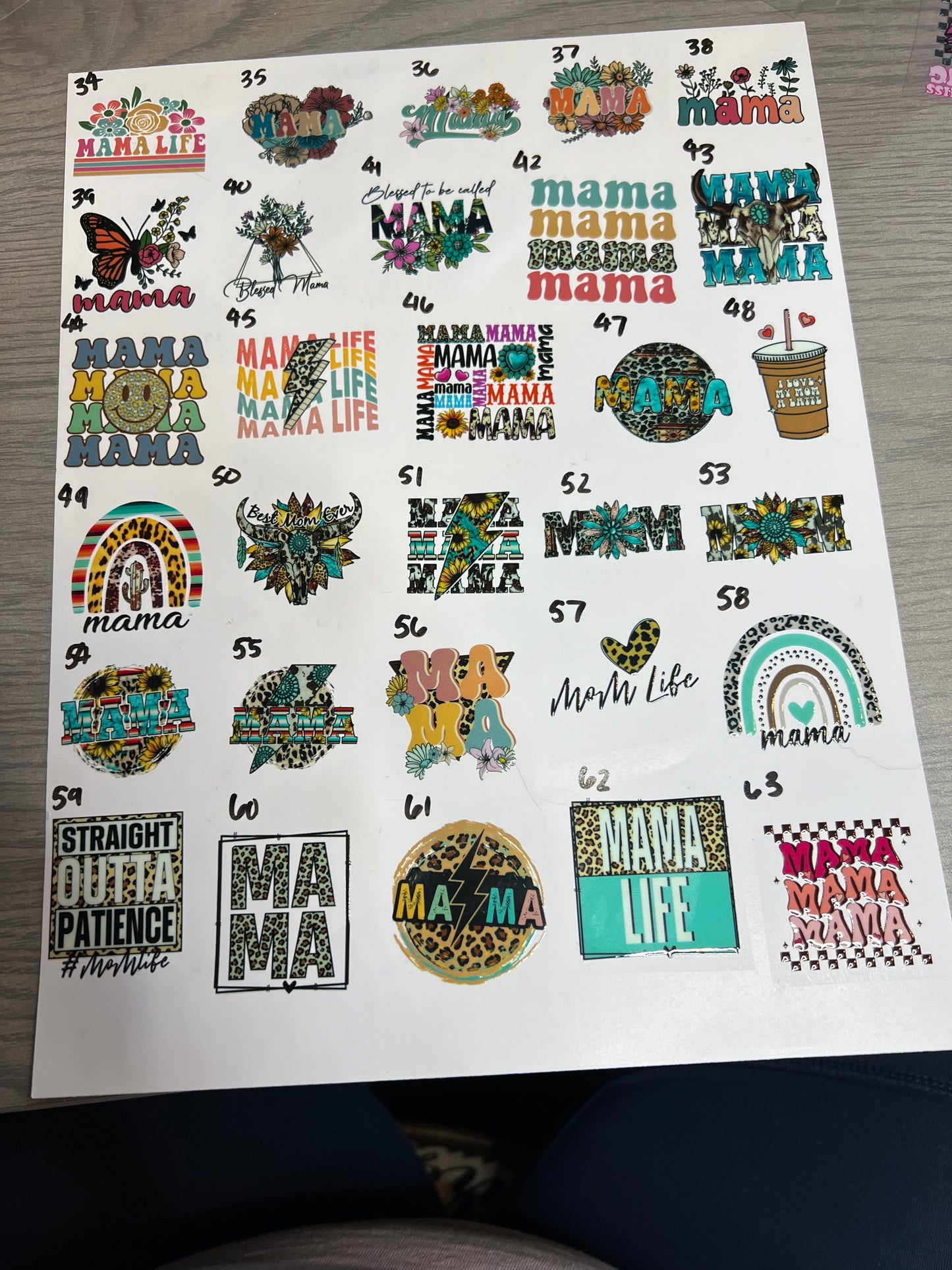 5in Mama UVDTF decals