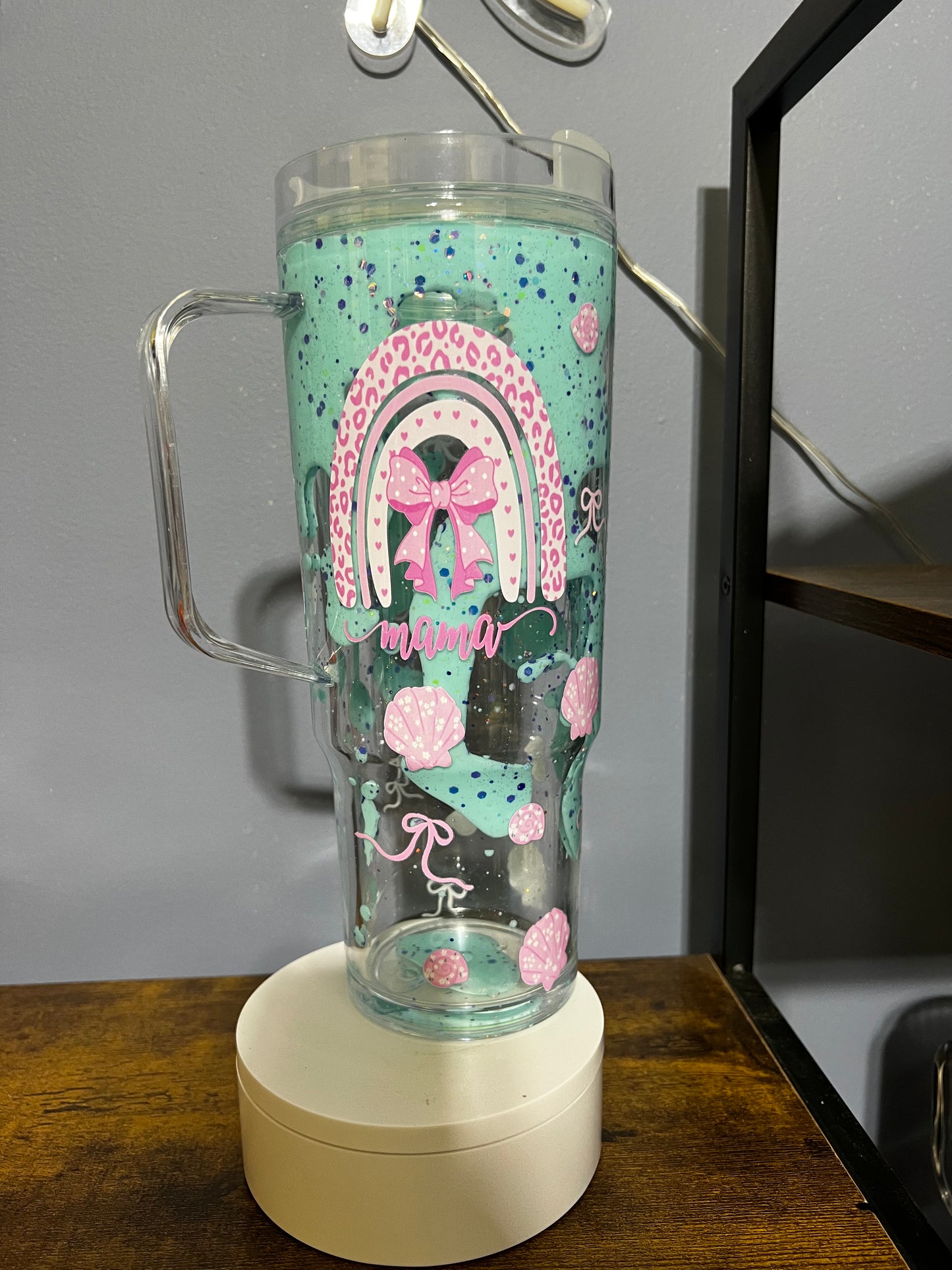 Mama glow in the dark lava drip 40oz tumbler