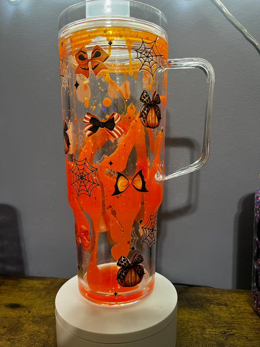 Orange Bow's Lava Drip tumbler 40oz