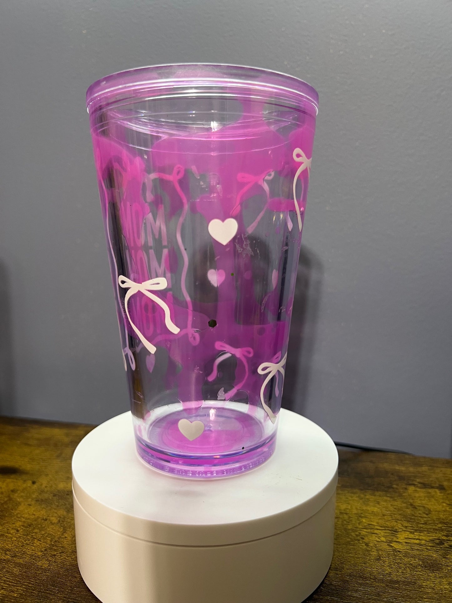 Pink mom lava drip tumbler