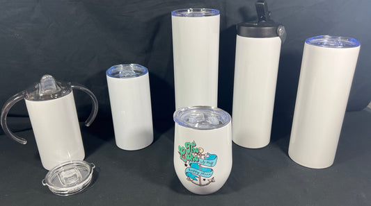 6 Sizes of Sublimation or Vinyl Steel Tumblers