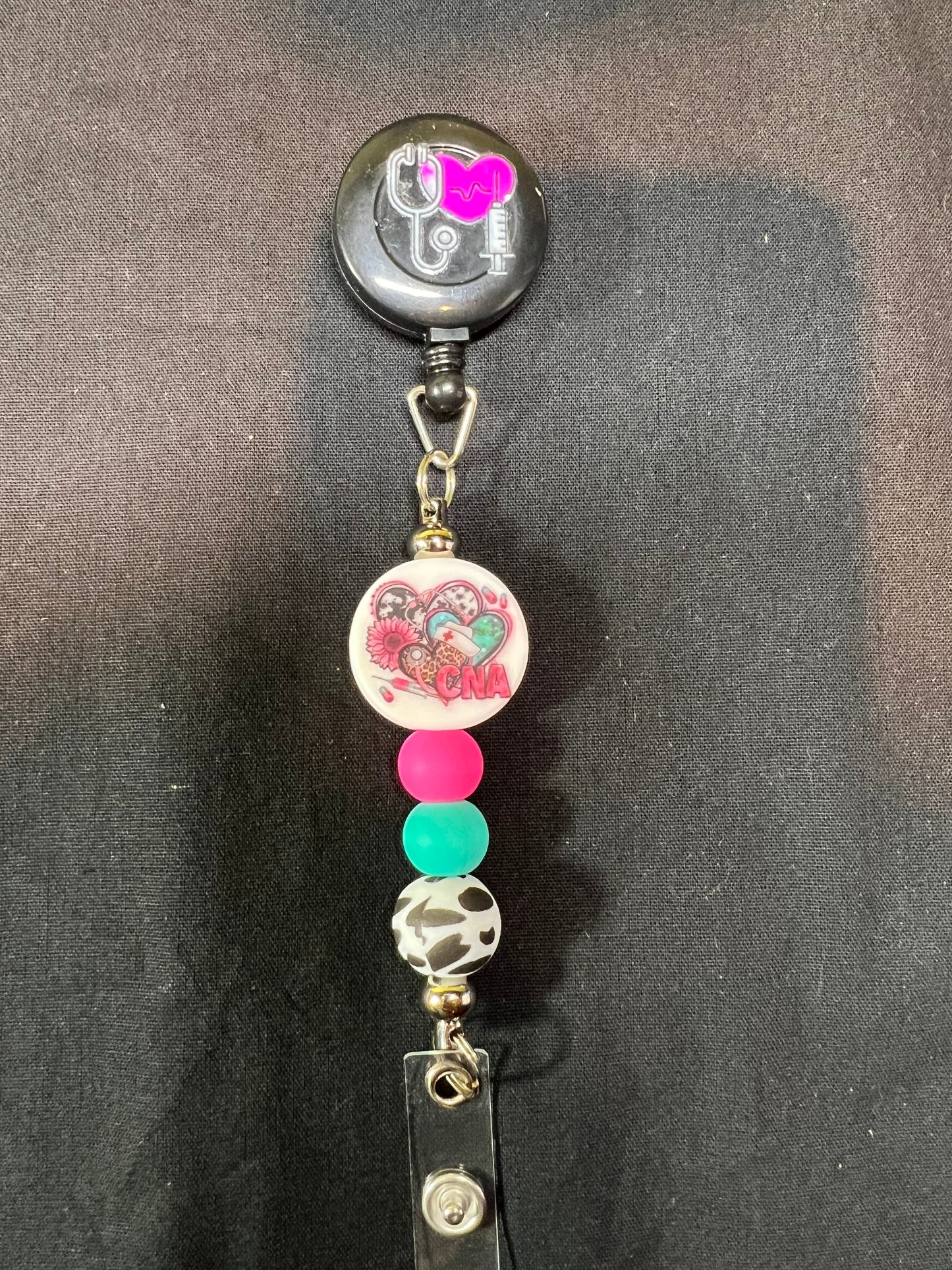 Beaded Badge Reel